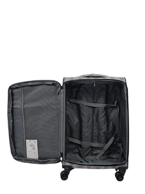 Soft Shell Butterfly Leaf Check Print Suitcase-TruClothing