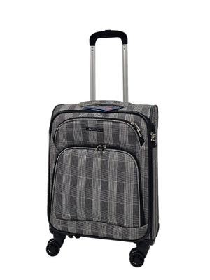 Soft Shell Butterfly Leaf Check Print Suitcase-TruClothing