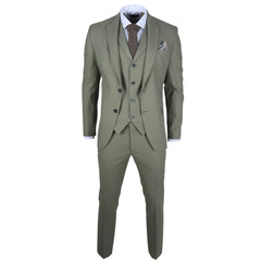 TP-22 - Men's Sage 3 Piece Linen Summer Wedding Suit