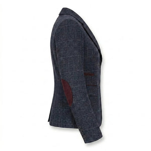 TPW-32 - Women's Navy Wool Blend Tweed Blazer Waistcoat