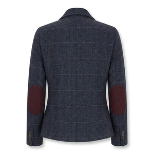 TPW-32 - Women's Navy Wool Blend Tweed Blazer Waistcoat