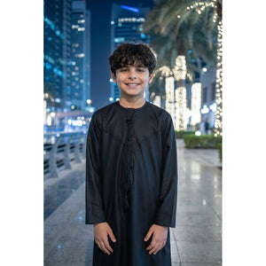 TT-001 - Boy's Emirati Thobe Islamic Clothing String Tassel-TruClothing