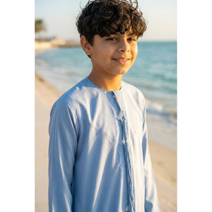 TT-001 - Boy's Emirati Thobe Islamic Clothing String Tassel-TruClothing