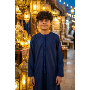 TT-001 - Boy's Emirati Thobe Islamic Clothing String Tassel-TruClothing