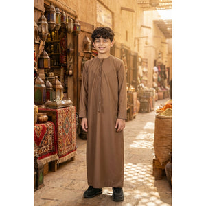 TT-001 - Boy's Emirati Thobe Islamic Clothing String Tassel-TruClothing