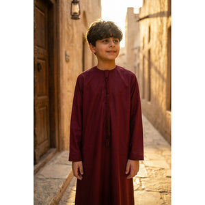 TT-001 - Boy's Emirati Thobe Islamic Clothing String Tassel-TruClothing