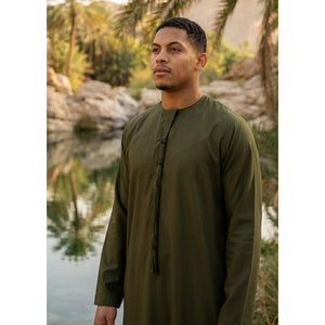 TT-001 - Men's Emirati Thobe Islamic Clothing String Tassel-TruClothing