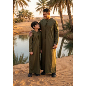 TT-001 - Men's Emirati Thobe Islamic Clothing String Tassel-TruClothing