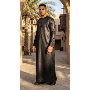TT-002 - Men's Satin Emirati Thobe Islamic Clothing-TruClothing