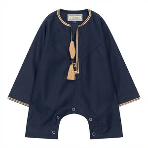 TT-003 - Baby Toddler Emirati Omani Gold Tassel Romper Thobe-TruClothing