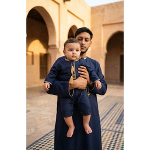 TT-003 - Baby Toddler Emirati Omani Gold Tassel Romper Thobe-TruClothing
