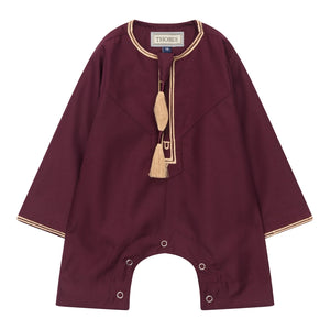 TT-003 - Baby Toddler Emirati Omani Gold Tassel Romper Thobe-TruClothing