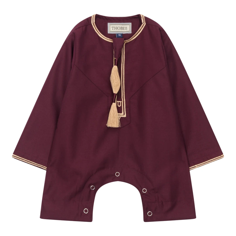 TT-003 - Baby Toddler Emirati Omani Gold Tassel Romper Thobe-TruClothing