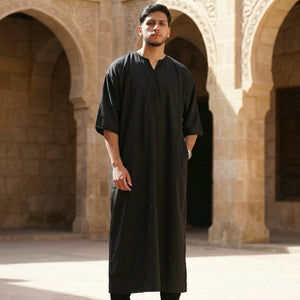 TT-006 - Men's Emirati Omani Half Sleeve Thobe-TruClothing