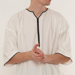 TT-006 - Men's Emirati Omani Half Sleeve Thobe-TruClothing