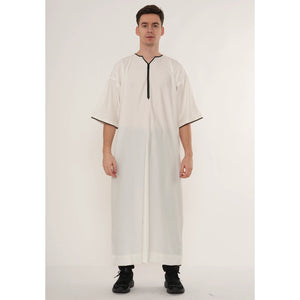 TT-006 - Men's Emirati Omani Half Sleeve Thobe-TruClothing
