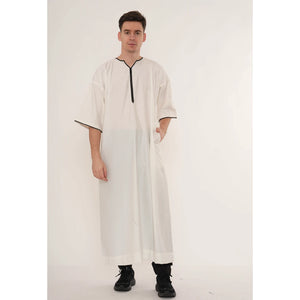 TT-006 - Men's Emirati Omani Half Sleeve Thobe-TruClothing