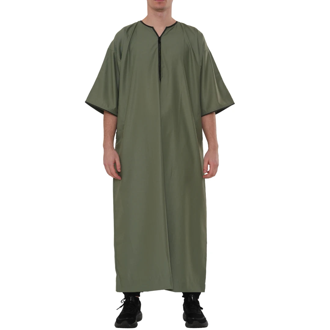 TT-006 - Men's Emirati Omani Half Sleeve Thobe-TruClothing