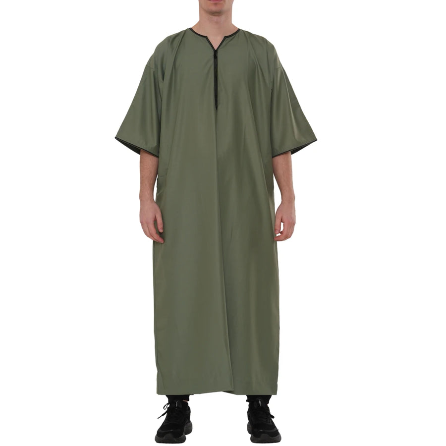 TT-006 - Men's Emirati Omani Half Sleeve Thobe-TruClothing