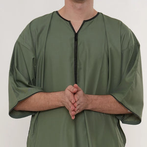 TT-006 - Men's Emirati Omani Half Sleeve Thobe-TruClothing