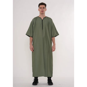 TT-006 - Men's Emirati Omani Half Sleeve Thobe-TruClothing