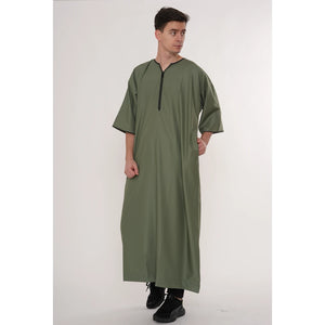 TT-006 - Men's Emirati Omani Half Sleeve Thobe-TruClothing