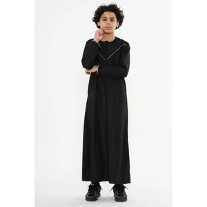 TT-007 - Boy's Emirati Omani Gold Embroidery Thobe-TruClothing