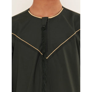 TT-007 - Boy's Emirati Omani Gold Embroidery Thobe-TruClothing