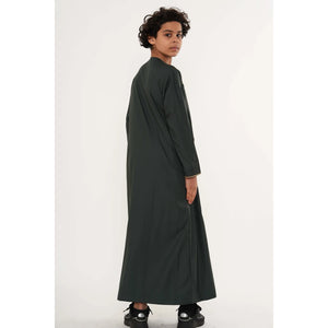 TT-007 - Boy's Emirati Omani Gold Embroidery Thobe-TruClothing