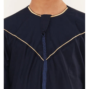 TT-007 - Boy's Emirati Omani Gold Embroidery Thobe-TruClothing