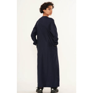 TT-007 - Boy's Emirati Omani Gold Embroidery Thobe-TruClothing