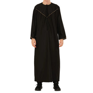TT-007 - Men's Emirati Omani Gold Embroidery Thobe-TruClothing
