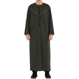 TT-007 - Men's Emirati Omani Gold Embroidery Thobe-TruClothing