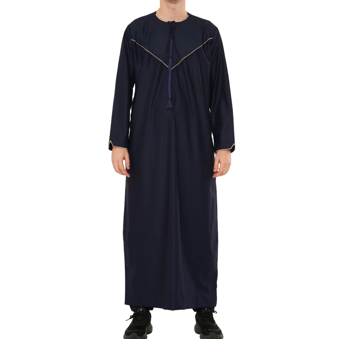 TT-007 - Men's Emirati Omani Gold Embroidery Thobe-TruClothing