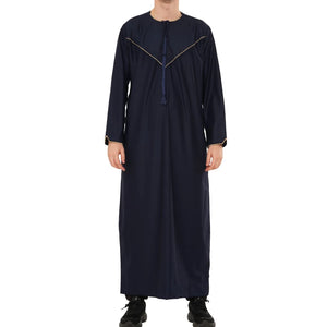 TT-007 - Men's Emirati Omani Gold Embroidery Thobe-TruClothing