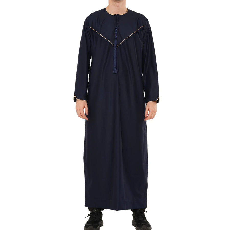TT-007 - Men's Emirati Omani Gold Embroidery Thobe-TruClothing