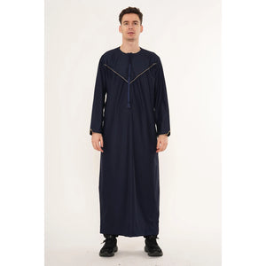 TT-007 - Men's Emirati Omani Gold Embroidery Thobe-TruClothing
