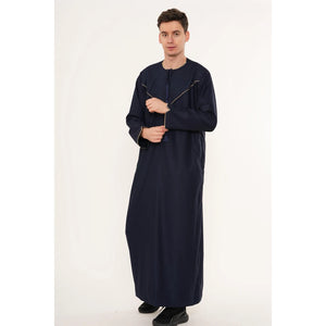 TT-007 - Men's Emirati Omani Gold Embroidery Thobe-TruClothing
