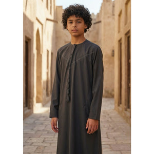 TT-008 - Boy's Emirati Omani Tassel Thobe-TruClothing