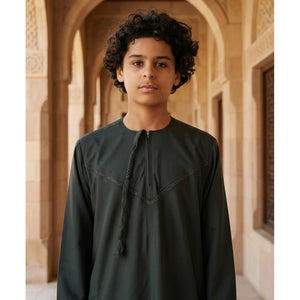 TT-008 - Boy's Emirati Omani Tassel Thobe-TruClothing
