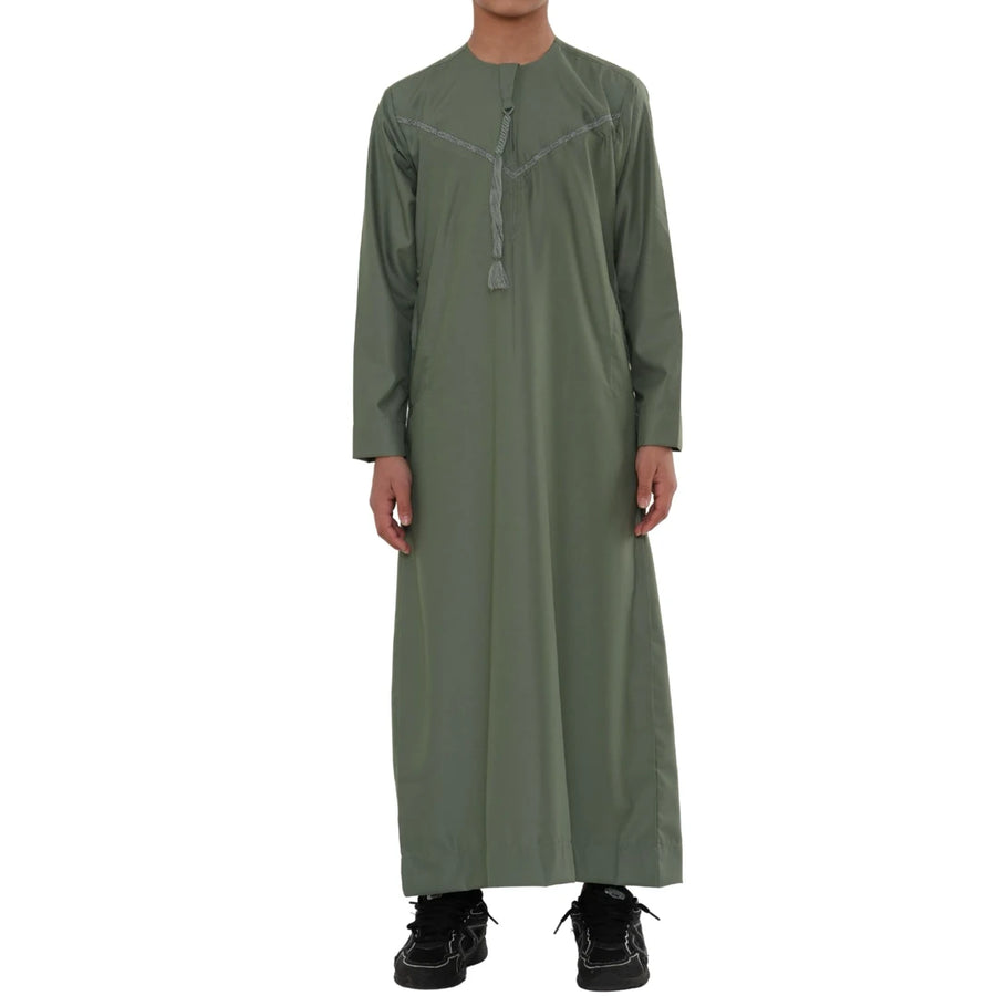 TT-008 - Boy's Emirati Omani Tassel Thobe-TruClothing