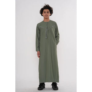 TT-008 - Boy's Emirati Omani Tassel Thobe-TruClothing