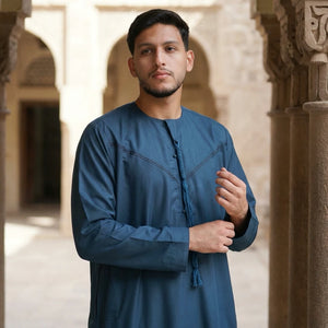 TT-008 - Men's Emirati Omani Arab Tassel Thobe-TruClothing