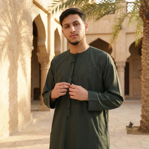 TT-008 - Men's Emirati Omani Arab Tassel Thobe-TruClothing