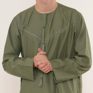 TT-008 - Men's Emirati Omani Arab Tassel Thobe-TruClothing