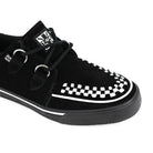 Pointed Creeper Sneaker Black White Suede Platform Shoes-TruClothing