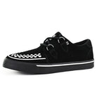Pointed Creeper Sneaker Black White Suede Platform Shoes-TruClothing