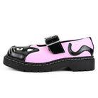 Women's Mary Jane Kitty Pink Black Leather Platform Shoes-TruClothing
