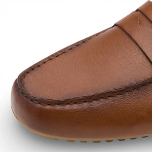 Men's Brown Leather Moccasin Loafers