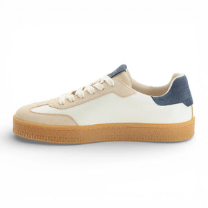 Men's Off White Leather Red Stripe Sneakers